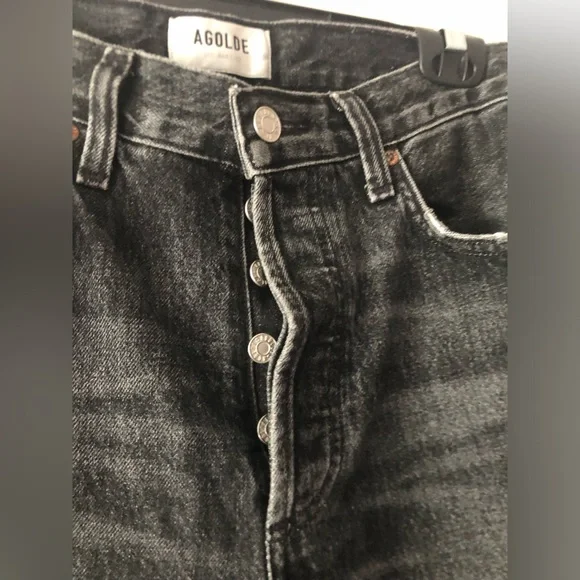 Agolde Low Slung Baggy 30.5” Jeans in Ditch Grey Wash Size 23 Waist Relaxed Fit - Picture 8 of 16